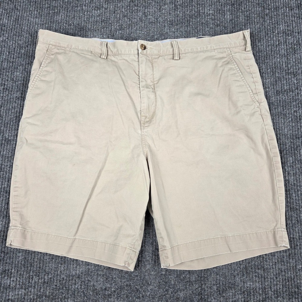 Polo Ralph Lauren Mens 42‎ Tan Khaki Stretch Classic Chino Shorts Cotton Blend